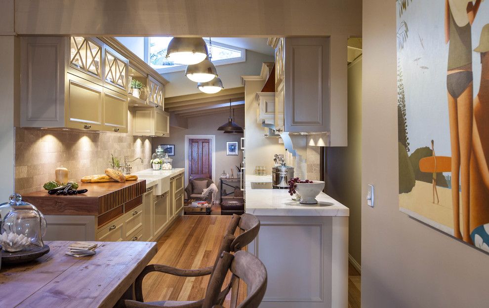 Coast Guard Emblem for a Traditional Kitchen with a Blum Hardware and Burleigh Heads Hampton Style Kitchen by Darren James Interiors