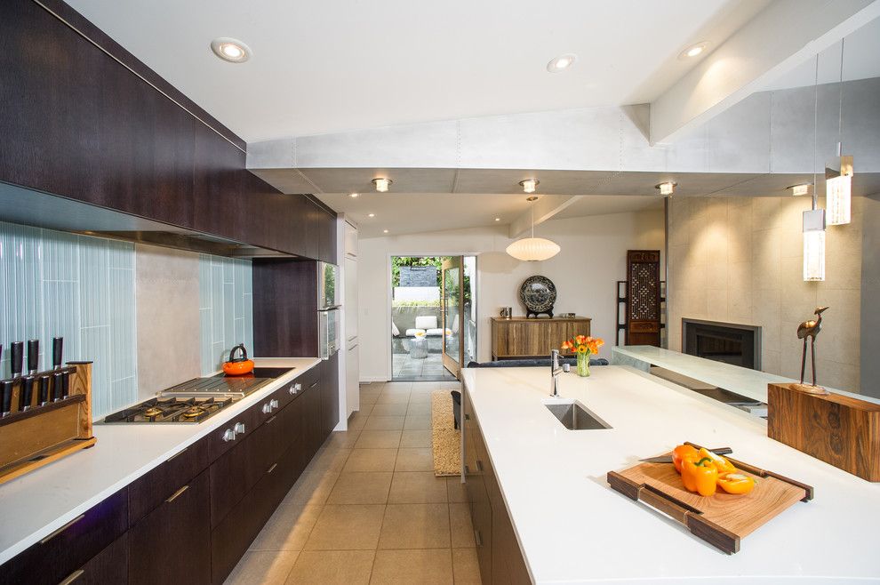 Coastal Kitchen Seattle for a Contemporary Kitchen with a Tile Floor and Kitchen by Bristol Design and Construction Llc