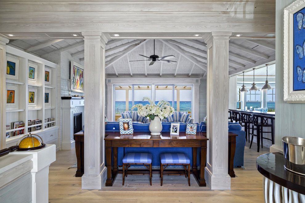 Coastal Virginia Magazine for a Beach Style Living Room with a Foot Stools and Florida Beach Cottage by Village Architects Aia, Inc.