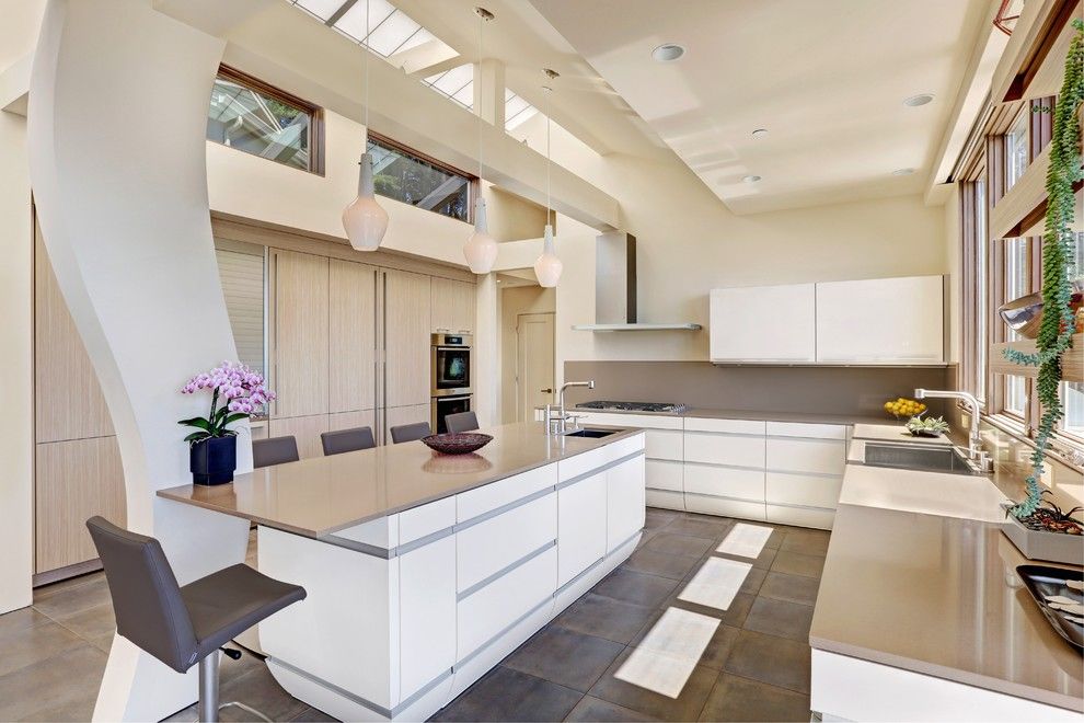 Coastline Realty for a Contemporary Kitchen with a Columns and Stinson Beach Modern Retreat by Decker Bullock Sotheby's International Realty