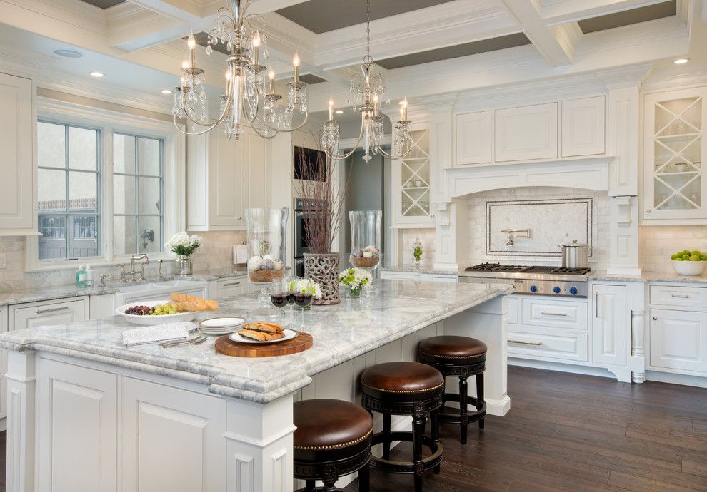 Colonial Marble and Granite for a Traditional Kitchen with a Hallmark Floors and Hallmark Floors, Alta Vista Flooring, Historic Oak Featured in Kitchen Kraft Rem by Hallmark Floors