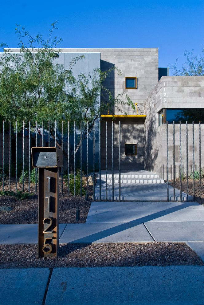 Concrete Masonry Unit for a Contemporary Exterior with a Arizona and 13th Avenue Residence by Repp + Mclain Design and Construction