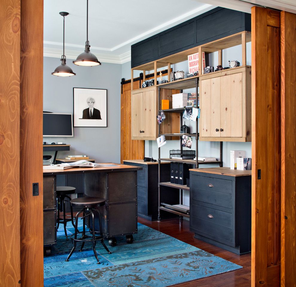 Conex Box Homes for a Industrial Home Office with a Hip and Caudor Street by Cm Natural Designs