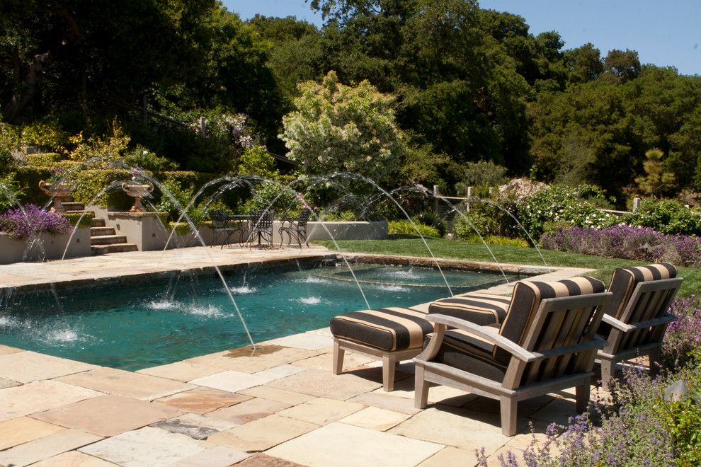 Consignment Furniture Reno for a Traditional Pool with a Mosaic Tile Hot Tub and Blackwell by Design Focus International