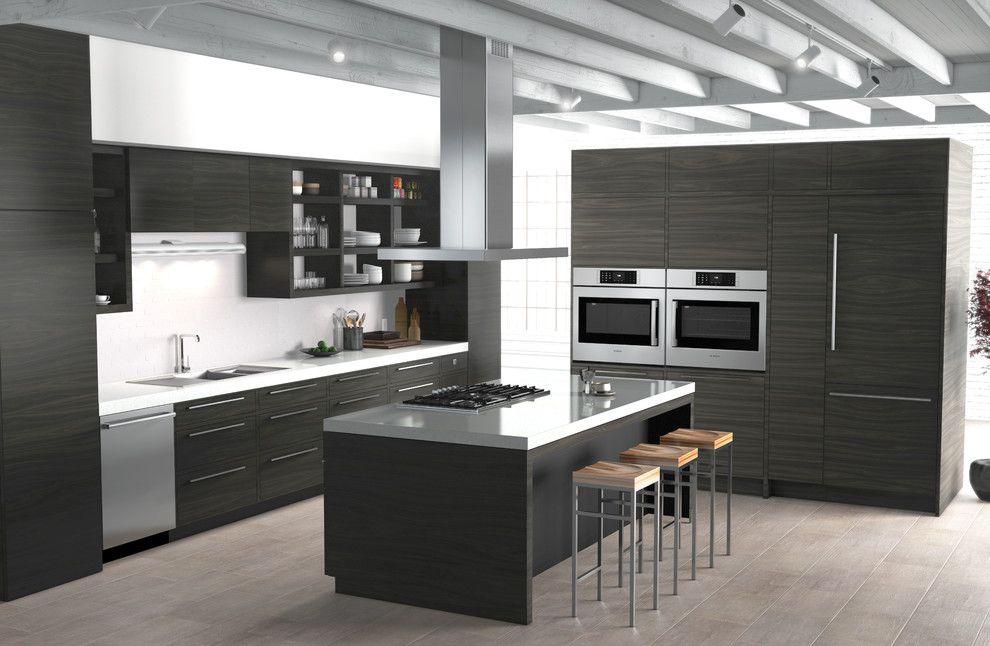 Contra Costa Appliance for a Contemporary Kitchen with a White Countertop and Bosch Home Appliances by Bosch Home Appliances