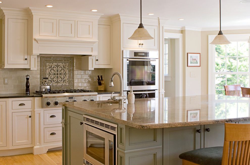 Contra Costa Appliance for a Farmhouse Kitchen with a Painted and White Owl Drive Kitchen by La Costa Cabinets & Design