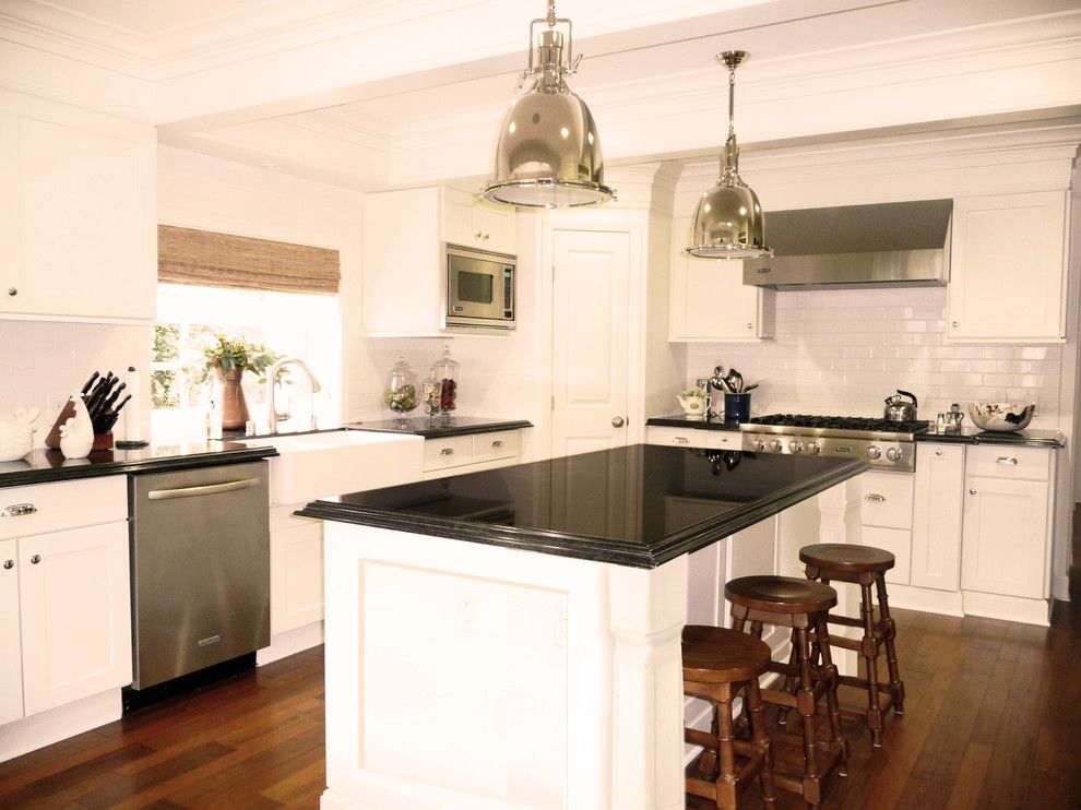 Cookson Doors for a Traditional Kitchen with a Black Granite and Bright White Kitchen by Courtney Blanton Interiors, Cid