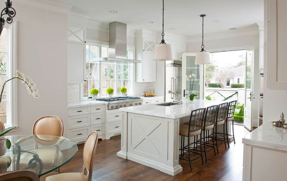 Cookson Doors for a Traditional Kitchen with a Pendants and Up14 by Ellen Grasso & Sons, Llc