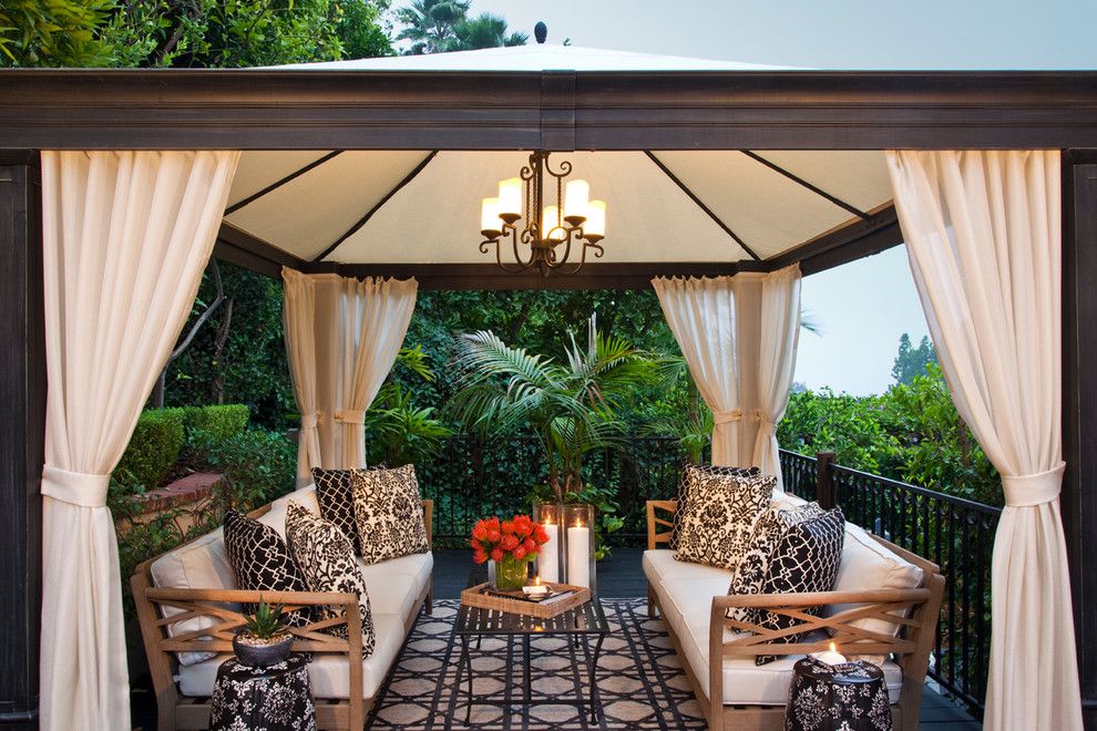 Costco Rug for a Transitional Patio with a Damask and Beverly Hills, Ca by Smith Firestone Associates