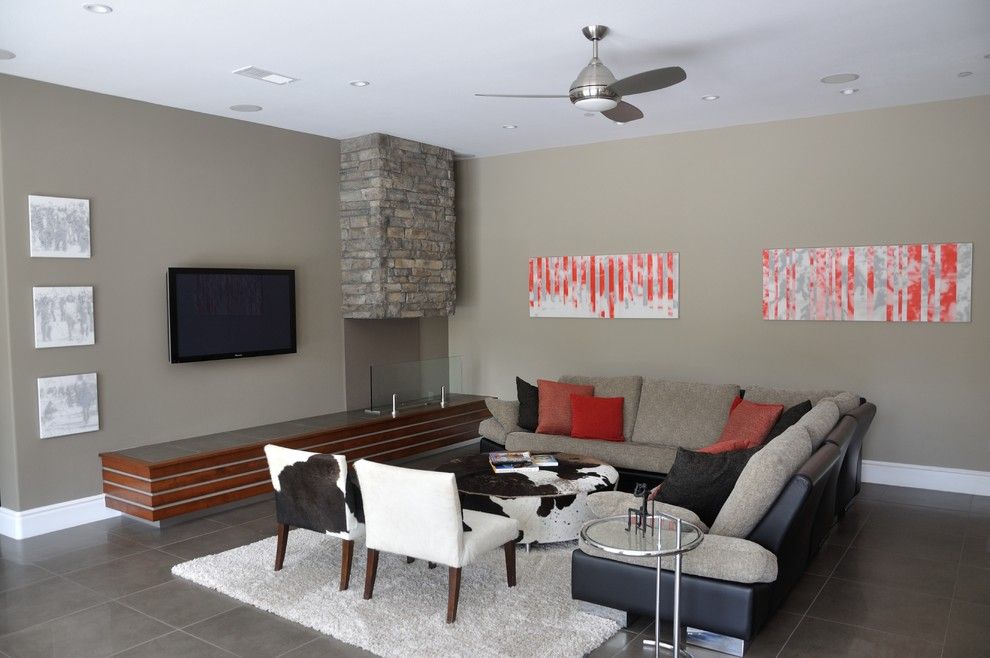 Craiglist Santa Fe for a Contemporary Family Room with a Corner Sofa and Rancho Santa Fe Modern by Drp International Design, Inc.