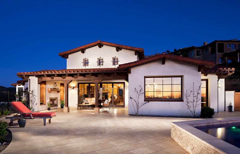 Craiglist Santa Fe for a Traditional Exterior with a Outdoor Fireplace and Hilltop Hacienda by Alphastudio Design Group