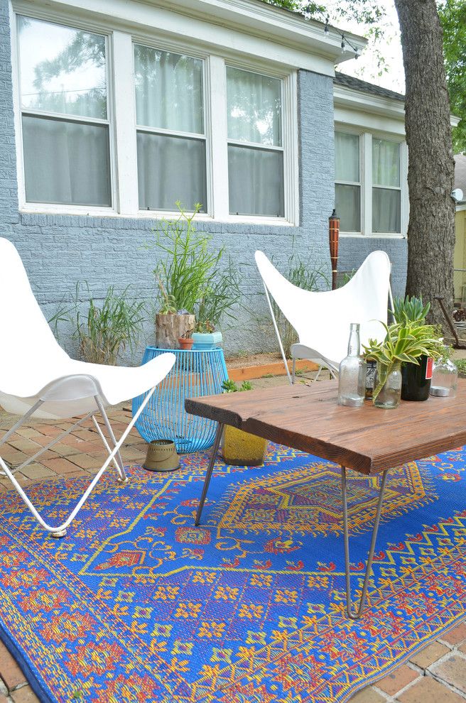 Craigslist Austin Tx Furniture for a Eclectic Patio with a Rug and Dallas, Tx: Sara & Rocky Garza by Sarah Greenman