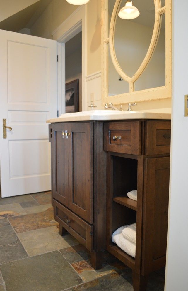 Craigslist Colorado Springs Furniture for a Rustic Bathroom with a Rustic Cherry and Homestead by Castle Kitchens and Interiors