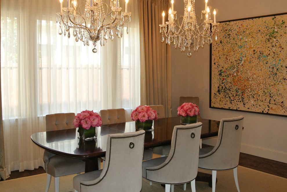 Craigslist Dallas Furniture for a Contemporary Dining Room with a Pink and Rosa's Formal Dining by Kevin Twitty Interiors