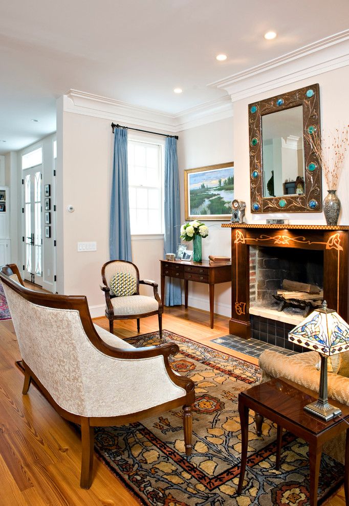 Craigslist Dc Furniture for a Traditional Family Room with a Living Room and a Hip Townhome Living Room by Margo Downing Interiors