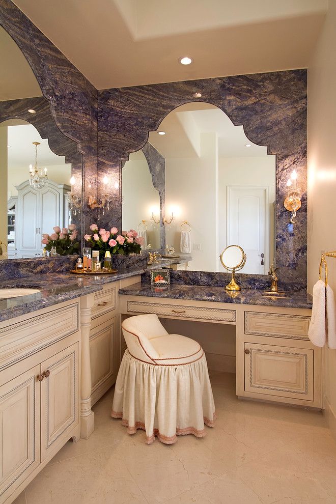 Craigslist Los Angeles Furniture for a Traditional Bathroom with a Blue Wall and 2011 Asid Excellence Award Winning Scottsdale Elegance by Ernesto Garcia Interior Design, Llc