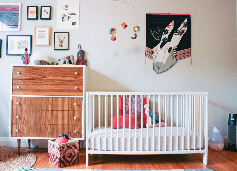 Craigslist Maui Furniture for a Eclectic Nursery with a Round Area Rug and My Houzz: Family Home Stays True to Style by Nanette Wong