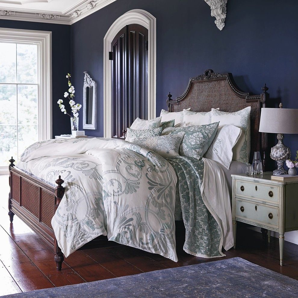 Crate and Barrel Customer Service for a Traditional Bedroom with a Arched Doorway and Frontgate by Frontgate