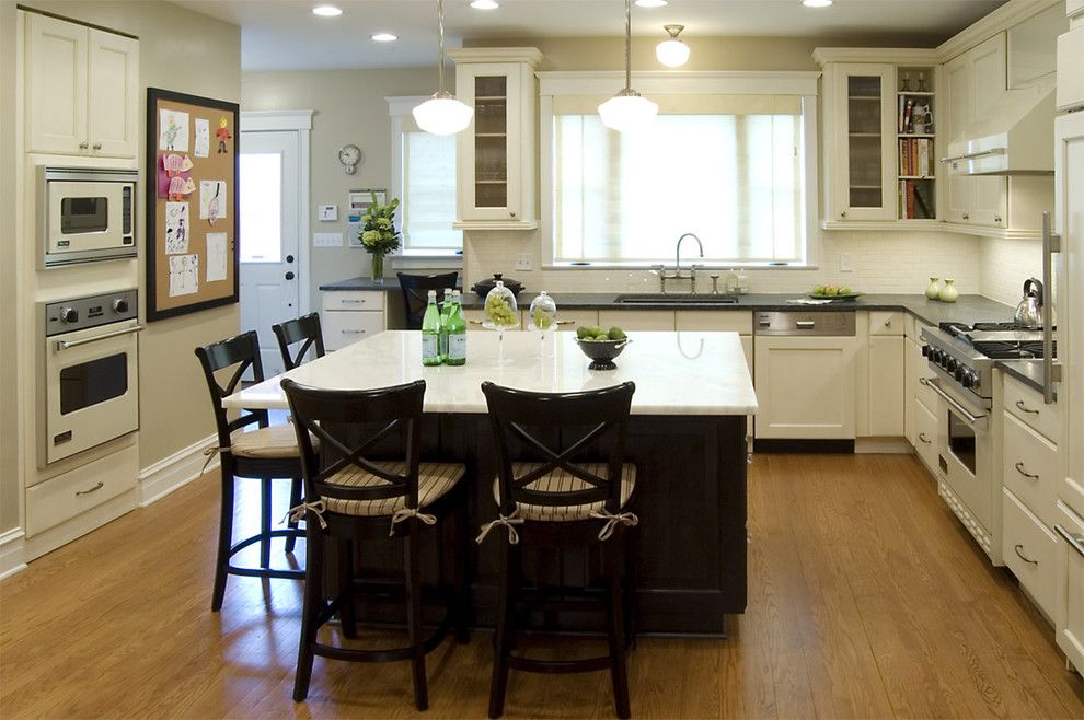 Crate and Barrel Customer Service for a Traditional Kitchen with a Tile Backsplash and Lincoln Square Family Kitchen by Claudia Martin, Asid