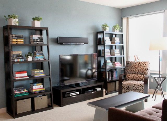 Crate and Barrel Walnut Creek for a Contemporary Family Room with a West Elm and 24th Floor Condo by Ccb Designs