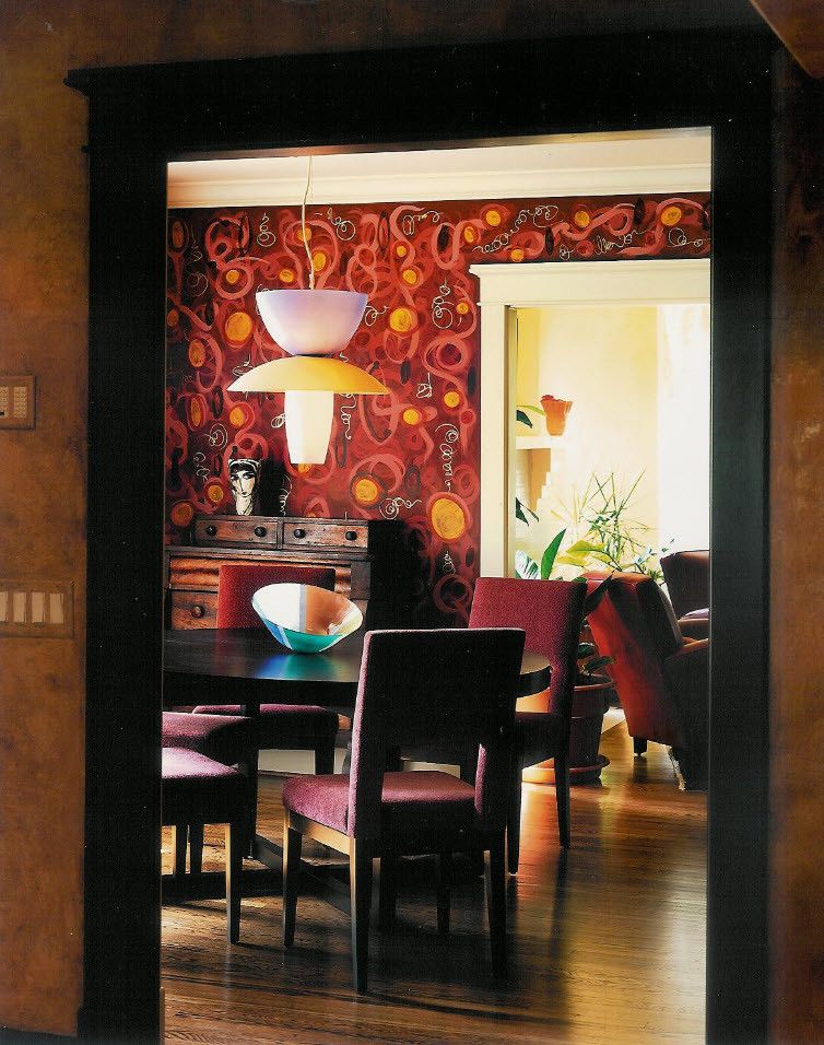 Crazy Horse Nashville for a Eclectic Dining Room with a Hand Painted Wall and Organic Contemporary Home by Anderson Design Studio