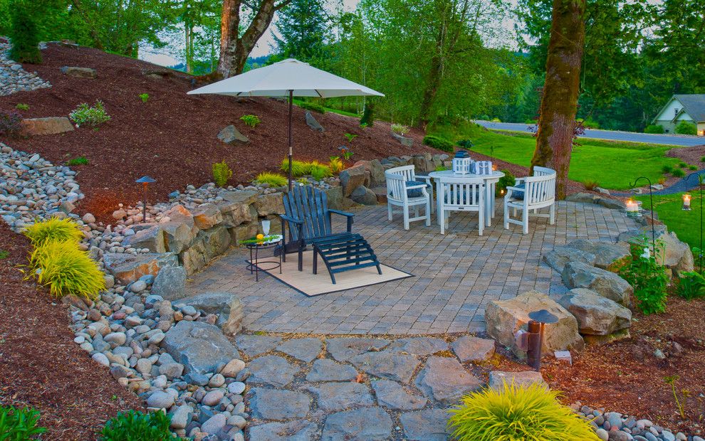 Crooked Creek Golf Course for a Traditional Patio with a Hillside and Traditional Patio by Paradiserestored.com