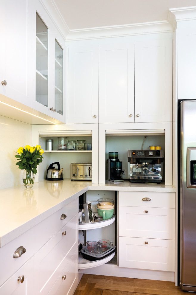 Cupped Hands for a Transitional Kitchen with a Cake Stand and Warrandyte by Kitchens by Peter Gill