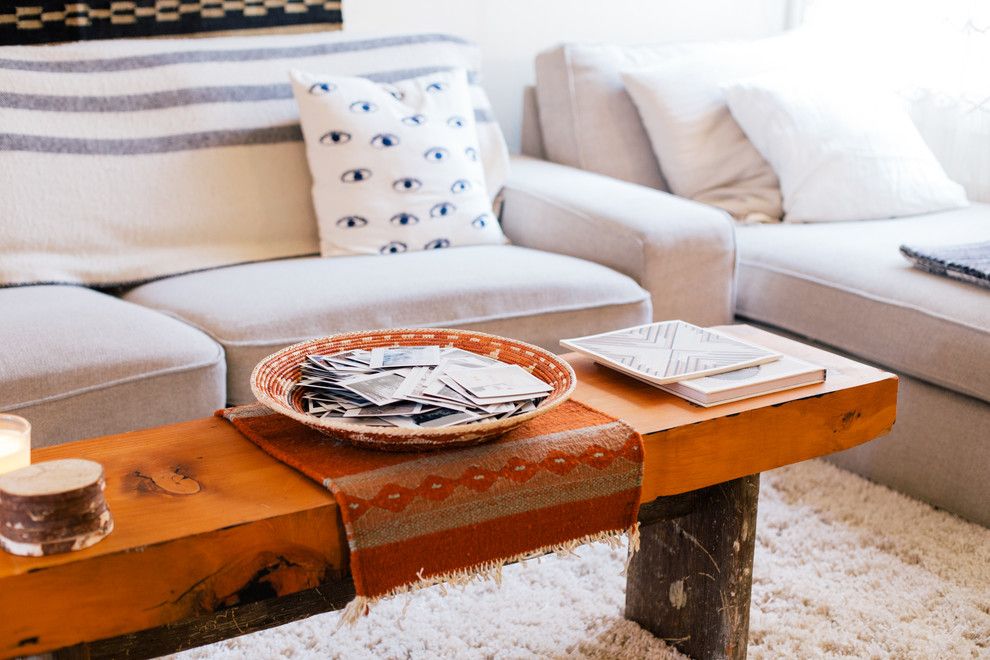 Curations for a Eclectic Living Room with a Vintage and My Houzz: The Inspired Home of Artists by Nanette Wong