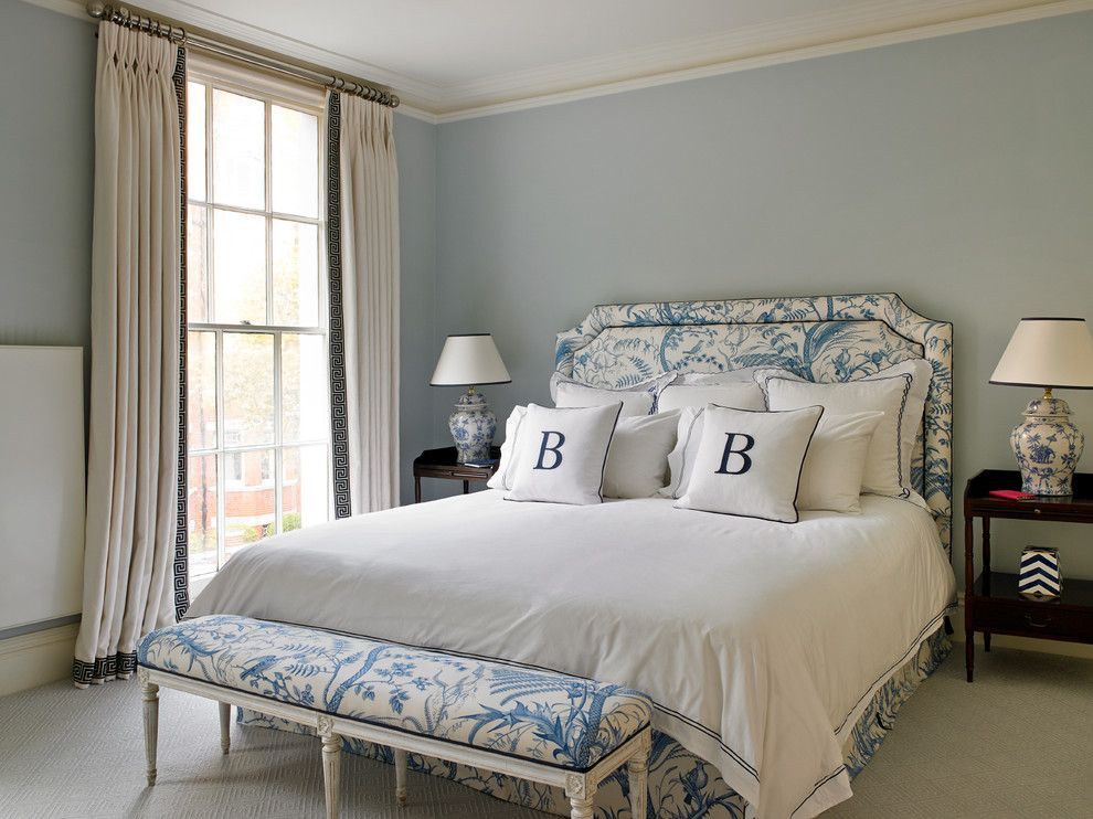 Cusion for a Traditional Bedroom with a Master Bedroom and Kensington House by Clare Gaskin