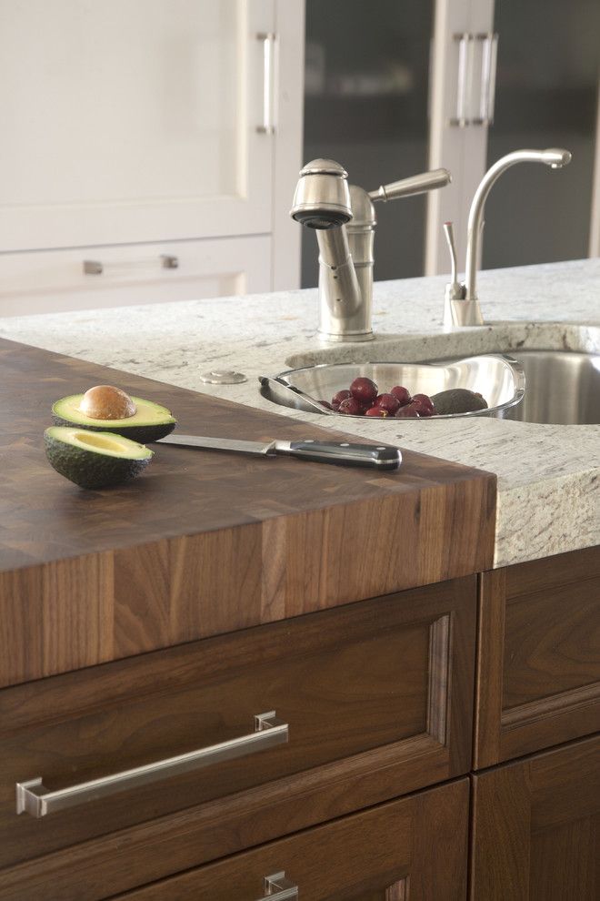 Cutting Edge Granite for a Transitional Kitchen with a Transitional and Cherry Hills by Exquisite Kitchen Design