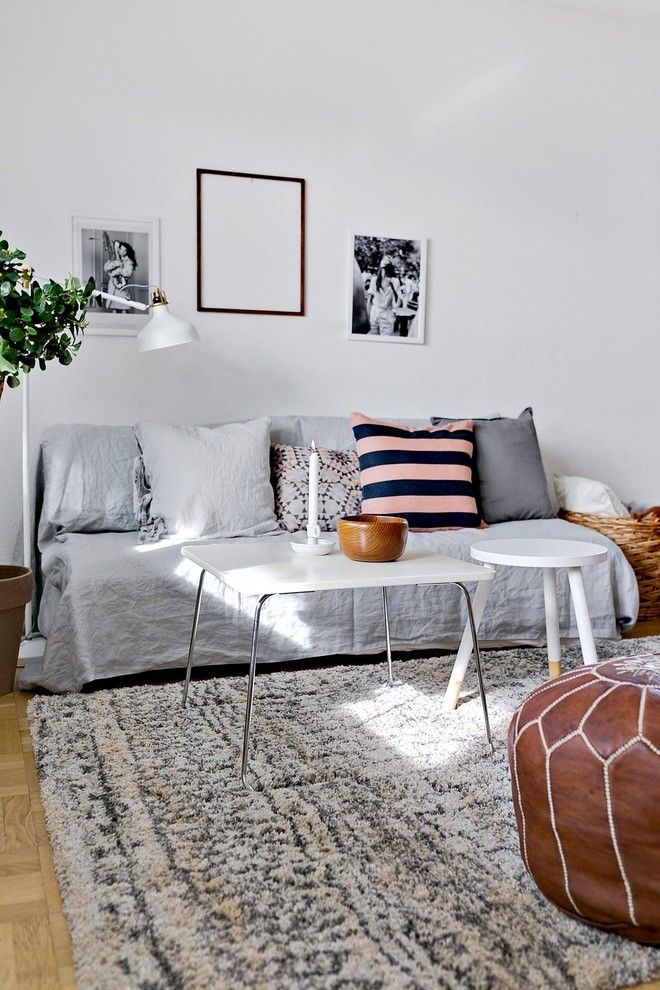 Dancing Goats Coffee for a Scandinavian Living Room with a Sittpuff I Skinn and Ferlinsgatan by Coloredhome
