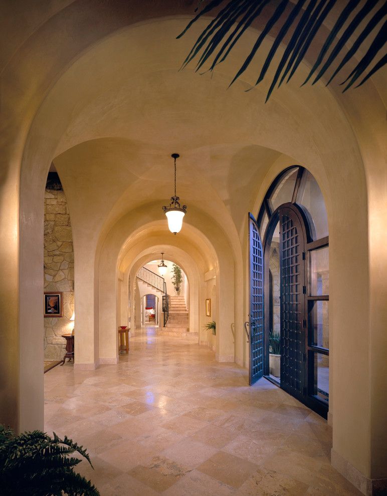 Dayton Door Sales for a Mediterranean Entry with a Groin Vault and Urban Hacienda by Joseph Volpe, Designer