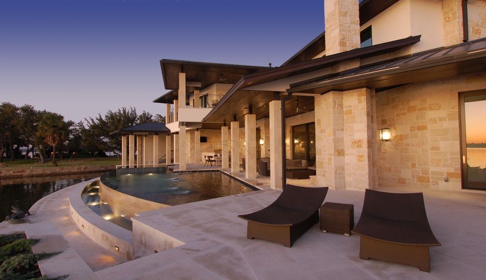 Dedon for a Contemporary Exterior with a Outdoor Living and Horseshoe Bay Lakehouse Exterior by Cornerstone Architects