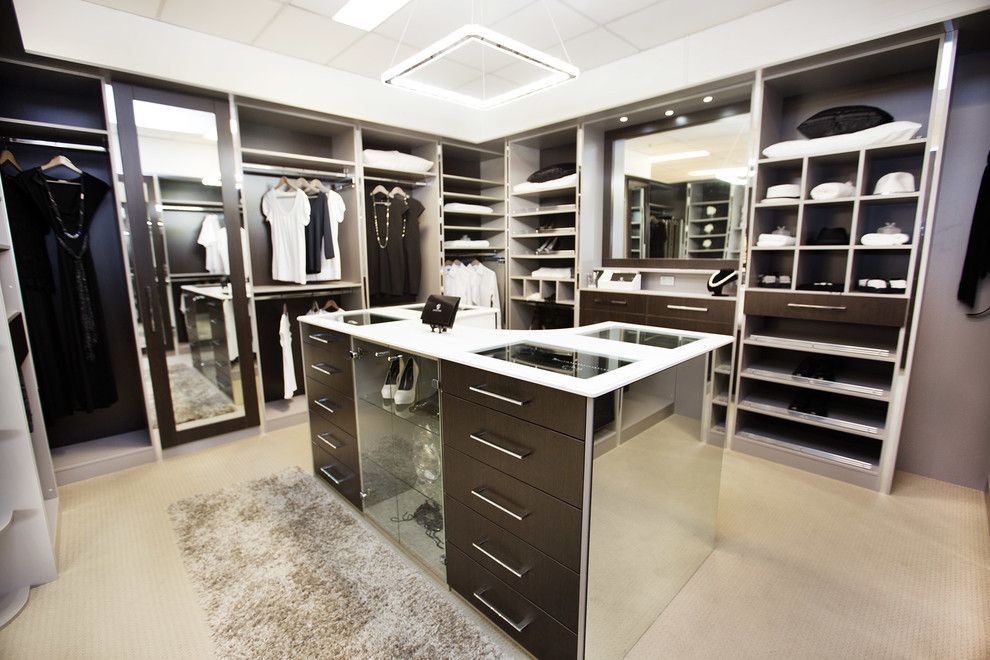 Delv for a Contemporary Closet with a Bir and Moody & Luxurious Dressing Room by Alliance Robes