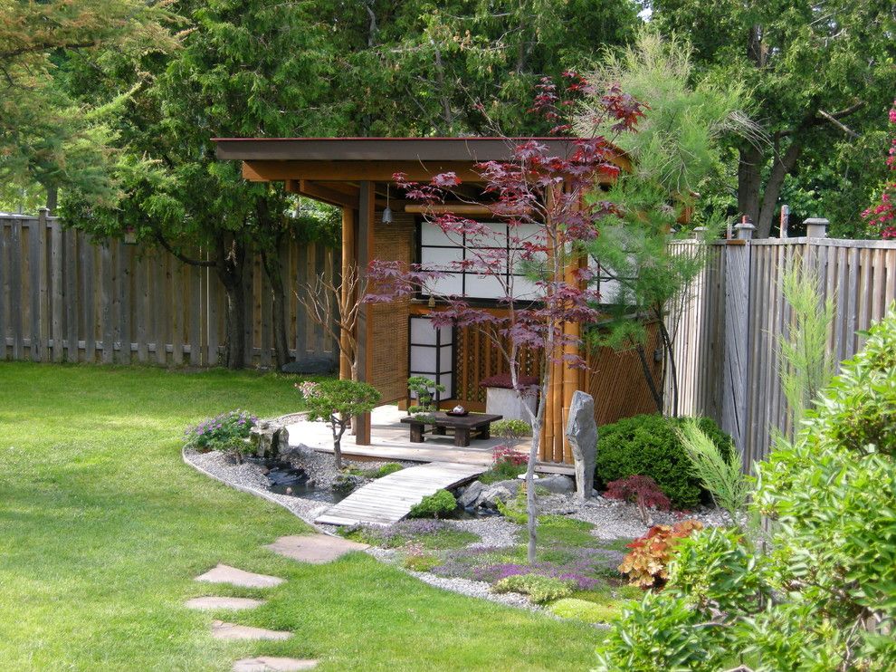 Demising Wall for a Asian Landscape with a Gazebo and My Garden by Brucele