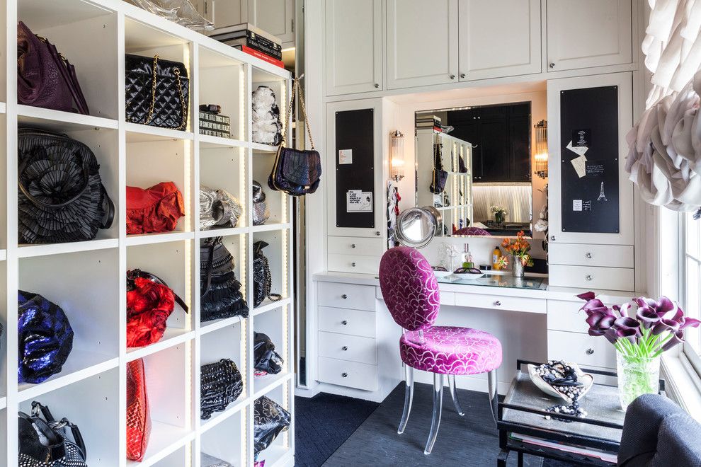 Devon Self Storage for a Traditional Closet with a Natural Lighting and Dream Closet by Marks & Frantz Interior Design