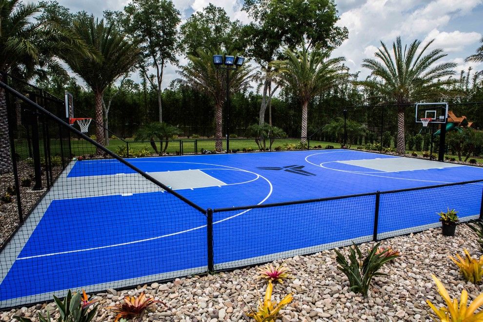 Dimensions of a Basketball Court for a Tropical Landscape with a Court and April 2016 Sanford Home by Sport Court Cfl