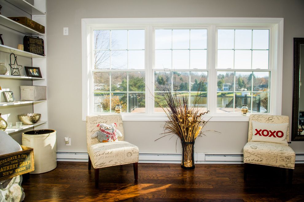 Diy Sunburst Mirror for a  Spaces with a Hardwood Flooring and Troy   Great Room & Deck Remodel by Razzano Homes and Remodelers, Inc.