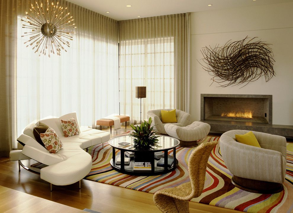 Don Roberto Jewelers for a Contemporary Living Room with a Wall Decor and French Haven by Tommy Chambers Interiors, Inc.