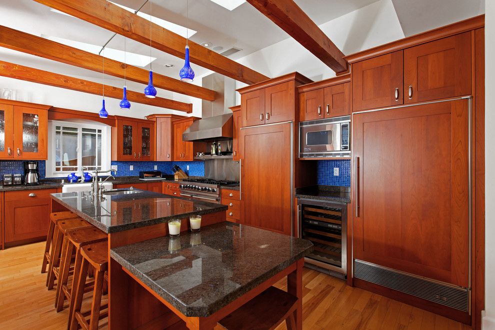 Don Roberto Jewelers for a Craftsman Kitchen with a Stainless Steel Shelf and Craftsman by Architect Mark D. Lyon, Inc.