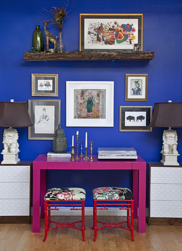 Don Roberto Jewelers for a Eclectic Home Office with a Red and Naomi's House by Design Manifest