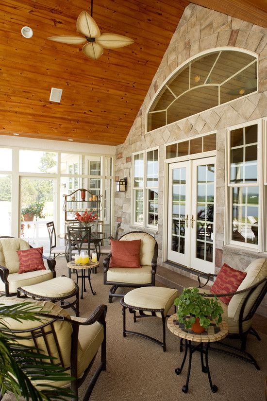 Donald Fagan for a Traditional Porch with a Entertaining and the Edgewater Plan# 1009 by Donald A. Gardner Architects