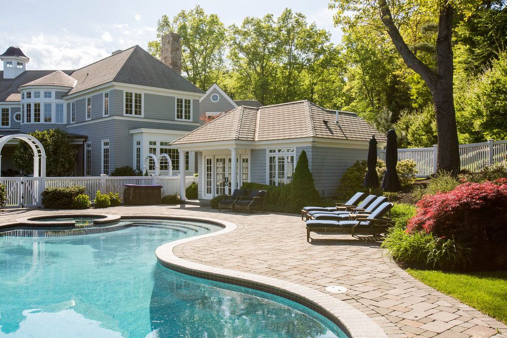 Dover Pools for a Traditional Pool with a Benoit Mizner Simon Amy Mizner and Dover Ma Home for Sale by Amy Mizner, Benoit Mizner Simon & Co.