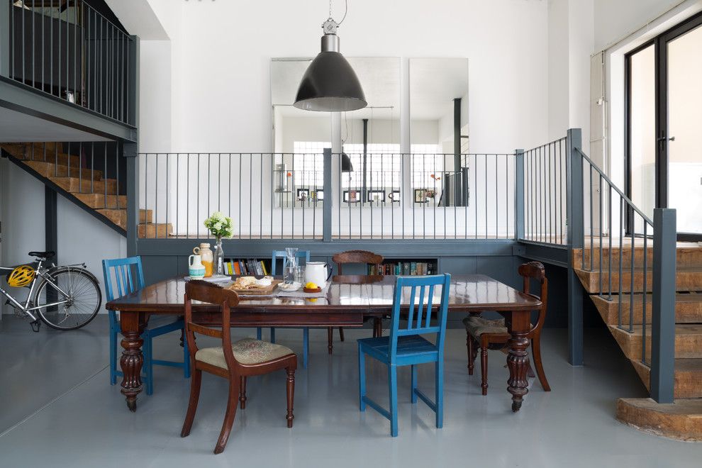 Dr Energy Saver for a Eclectic Dining Room with a Eclectic Dining Area and Urban Warehouse Flat by Element Studios