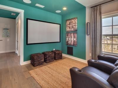 Dream Finders Homes for a Transitional Home Theater with a High End Homes and Stadium Home by Dream Finders Homes