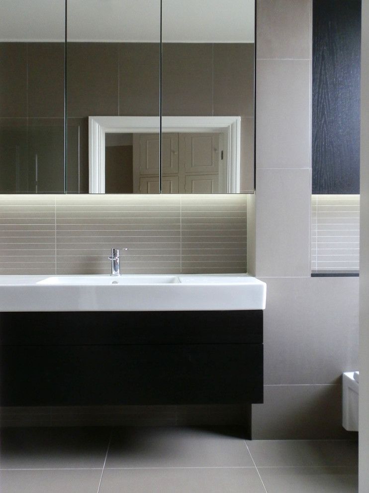 Duravit Usa for a  Bathroom with a Floating Vanity Unit and Portfolio by Rebecca Hatton Interiors Ltd