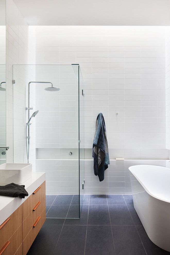 Dutalier for a  Bathroom with a  and Webster St House by Moloney Architects