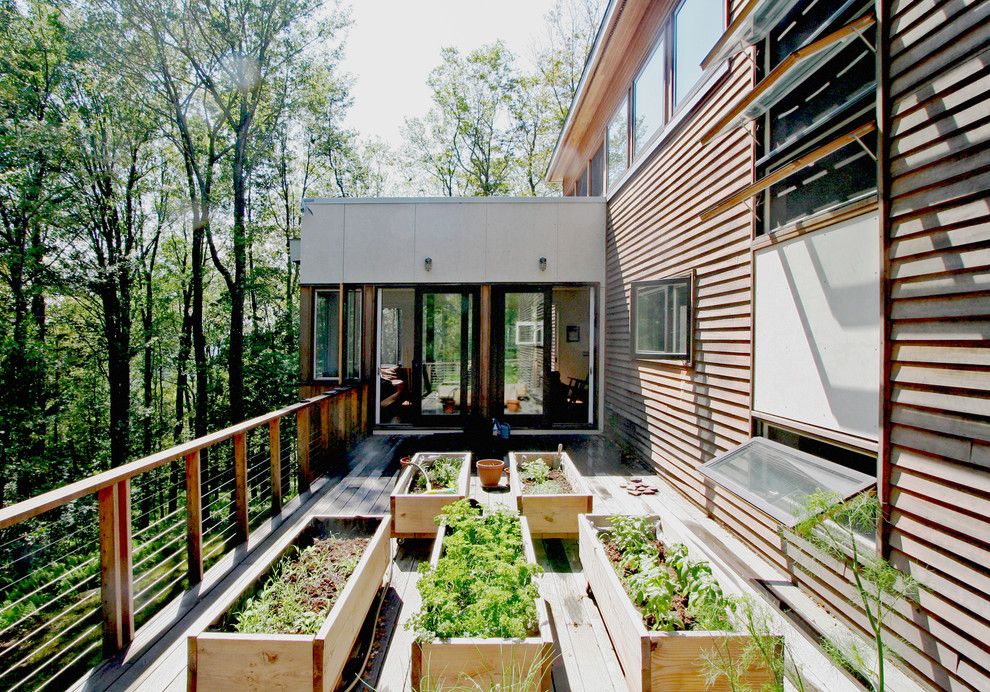 Edens Garden for a Modern Deck with a Raised Beds and Harmony Hill Roof Deck by Resolution: 4 Architecture