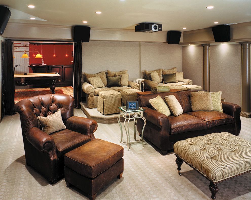 Edina Movie Theater for a Contemporary Home Theater with a Media Room and Comfortable Media Room by Electronics Design Group, Inc.