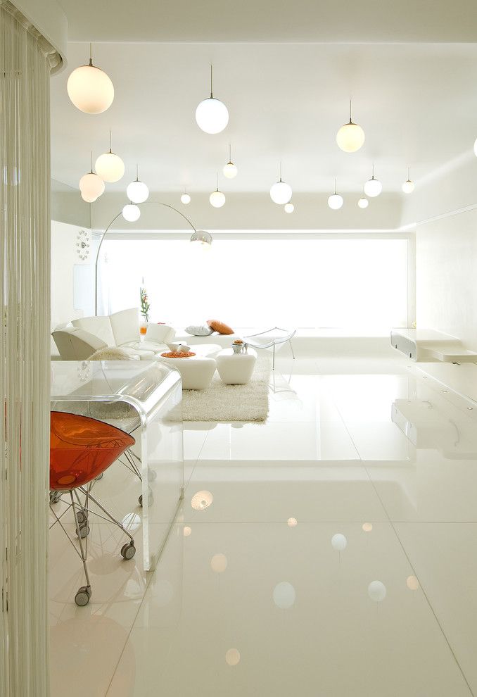 Edra for a Modern Living Room with a White Magic and High End Residential Project at Juhu. by Sonali Shah